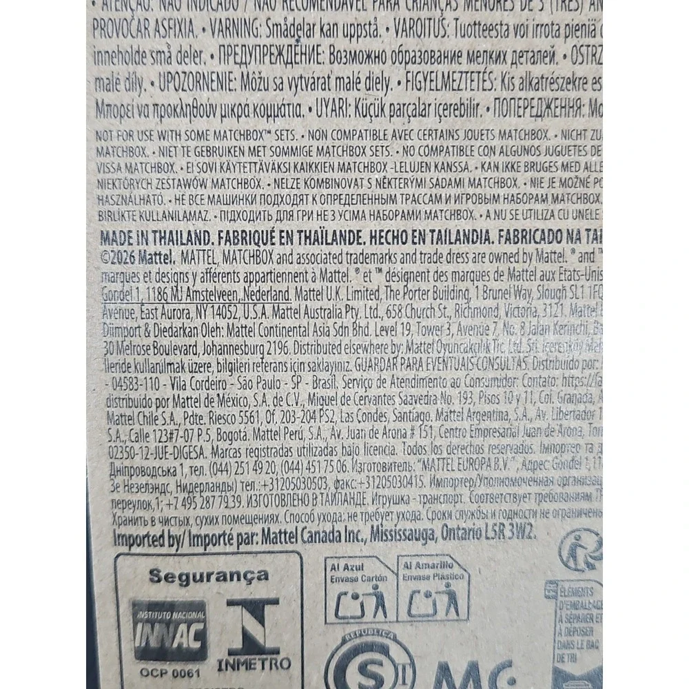 Matchbox Jurassic World Rebirth Hardnoze Lot Of 2 2024 & 2026 NEW SEALED